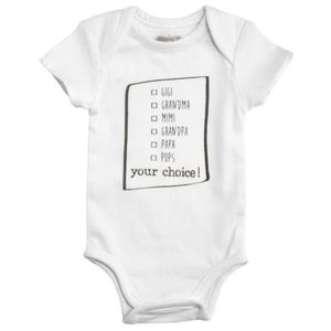 Surprise Grandma and Grandpa! Printed White Newborn Bodysuit
